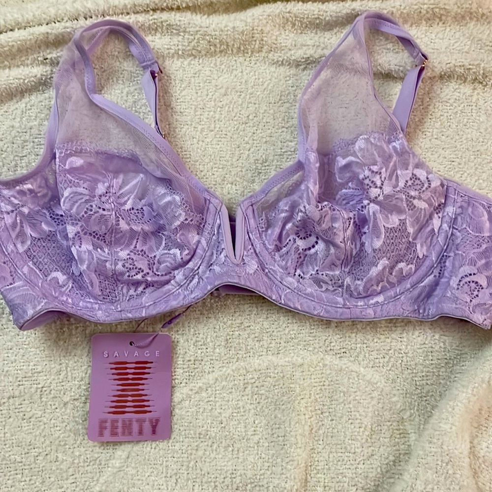 NWT Savage X Fenty Purple Lace Bra 40C